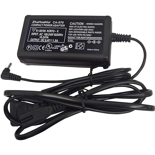 CA-570 AC Adapter Charger Compatible with Canon XA25,XA10,XA20,XA30,HG20,XH-A1,XA-30,Vixia HF100, XA11,HF G20, HF