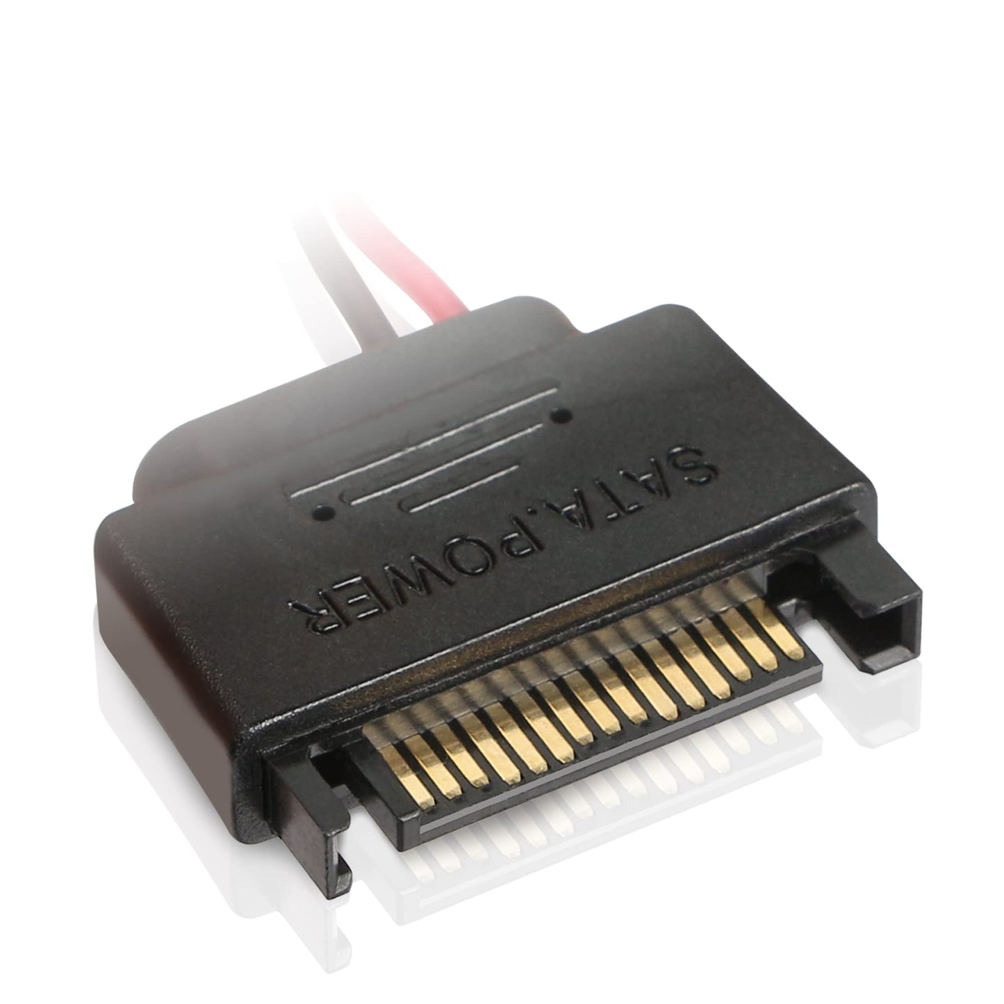 QIANRENON SATA Male to DC5.5 * 2.5 Male Power Cable, 12V5A 15 pin SATA to DC5525 Connectors Cable, 100 cm (39.4 inches), 2 PACS