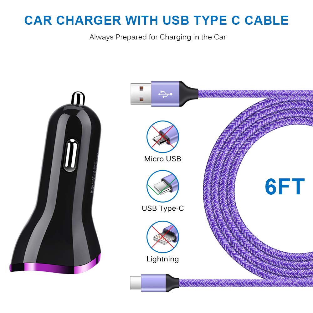 Type C Car Charger for Samsung Galaxy A57 A37 S26 S25 S24 S23 A17 A56 A36 A26 A16 A55 A25 A35 A15 Z Flip7 Z Fold7 A54 A14 A53 A23 A13 A12 A21 A32 A50