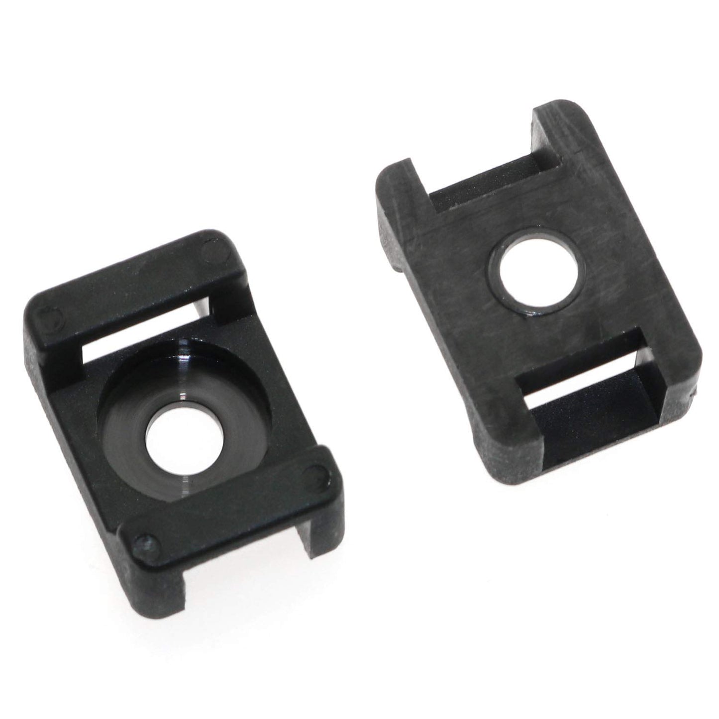 DGZZI Cable Tie Mount 100PCS 23 x 16 x 9mm Screw Type Saddle Shape Cradle Mounts Bases Clips Cable Holder Black