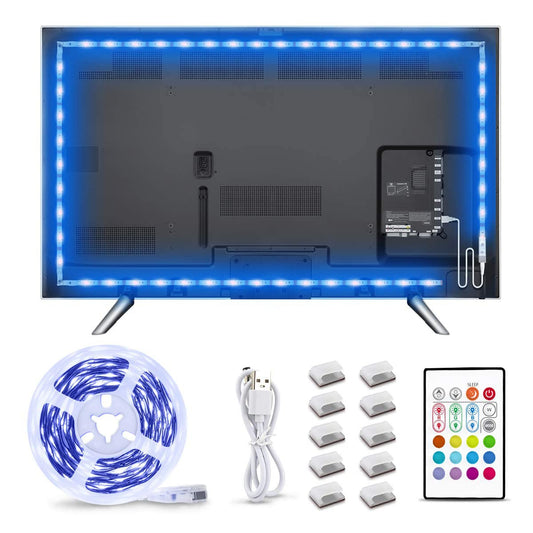 MY BEAUTY LIGHT LED Lights - 14.8ft RGB LED Strip for 60-70in TV, 4096 DIY Colors Options, Smart Ambient Lighting for Bedroom & Gaming Room Decor