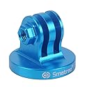 Smatree Aluminum Tripod Mount Adapter Compatible for Gopro Hero 13/ 12/11/10/9/8/7/6/5/4/3+/3/2/1 HD/DJI OSMO Action 5 Pro/4/3 Camera, Blue