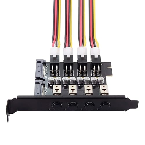 JSER 4 SATA Hard Disk Control System Intelligent Control Management System HDD SSD Power Switch with PCI Bracket