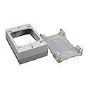 Legrand Wiremold NM3 Nonmetallic Plastic Raceway for Extending Power, 1 Gang Deep Outlet Box, 1 3/8" Deep, Ivory (1 Pack)