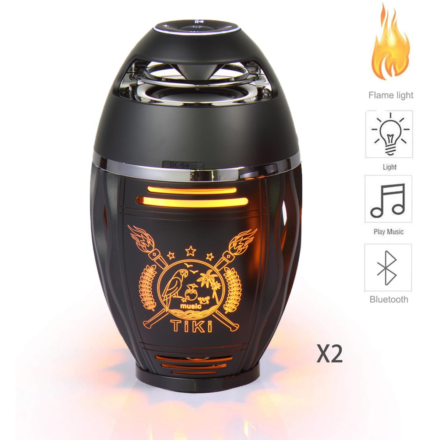 Gifts for Men Women, Bluetooth Speakers Outdoor with Flame Lights, Birthday Gifts for Him/Dad/Husband, Bluetooth 5.3 Wireless Speakers Base, Gift