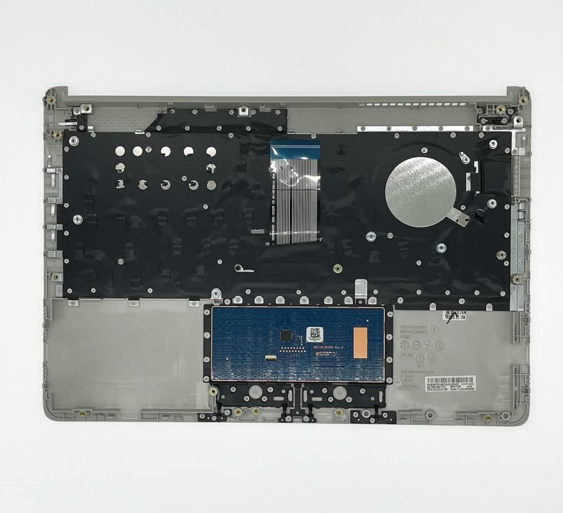 Replacement for HP 14Z-DK 14-DK 14-CF 14S-CF Laptop Upper Case Palmrest Touchpad with Keyboard Assembly L48648-001 6070B1581701 Natural Silver
