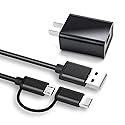 USB C & Micro Fast Charger Cable Cord for Bose 700, Sport Earbuds, SleepBuds 2, QC Earbuds, QC 20 35 45 Headphones, Soundlink Revolve Speaker, JBL