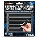 Performore Heavy-Duty Adjustable Nylon Cinch Straps | 12-Pack Durable Hook-and-Loop Fastening Cable Ties | Reusable Multi-Purpose Cord Bundlers |
