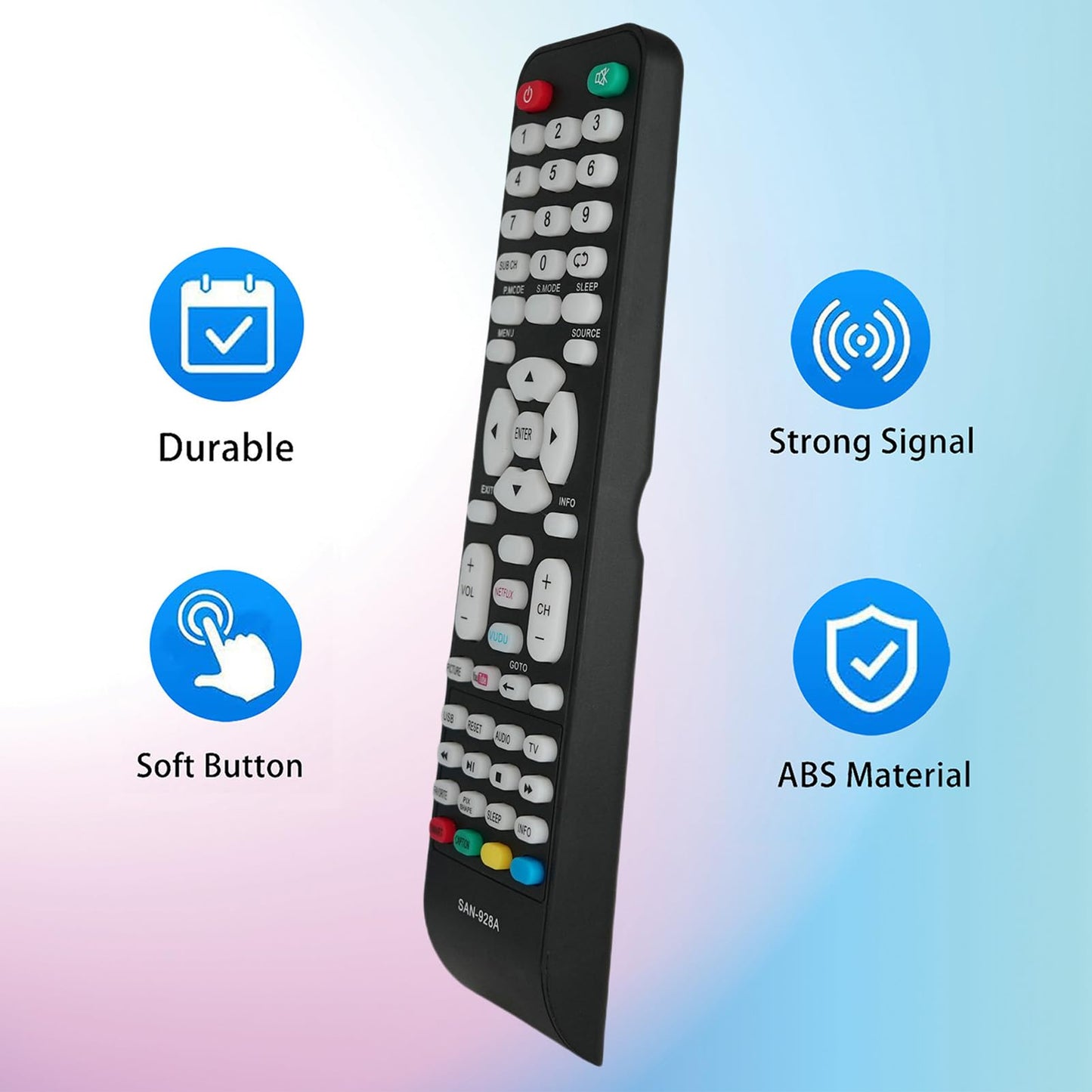 Replacement Remote Control Compatible for Sanyo TV HT32546 DP32640 DP42740 DP42841 DP46841 DP50842 DP46812 DP19648
