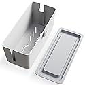 KinderSense® Cable Management Box - Cord Organizer with Child Proof Lock - Cord Hider to Conceal Wires,Power Strips from TV,Computer,Desk and Babies
