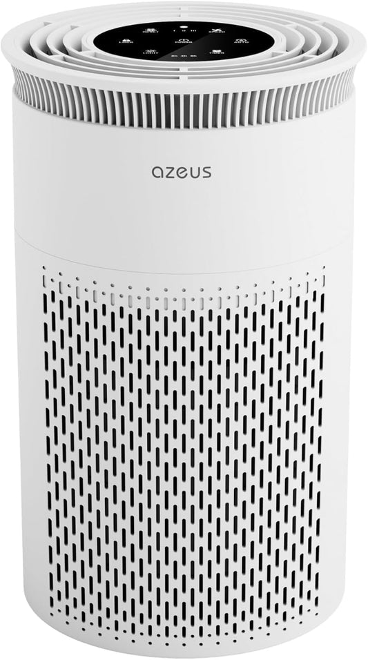 AZEUS Air Purifier for Home Pets Hair Dust in Bedroom Up Top 843 ft² H13 True HEPA Filter, 25db Filtration System Cleaner Odor Eliminators, Ozone