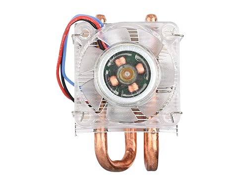 Waveshare Low-Profile ICE Tower Cooling Fan for Raspberry Pi 4B/3B+/3B 5mm Copper Tube Colorful LED