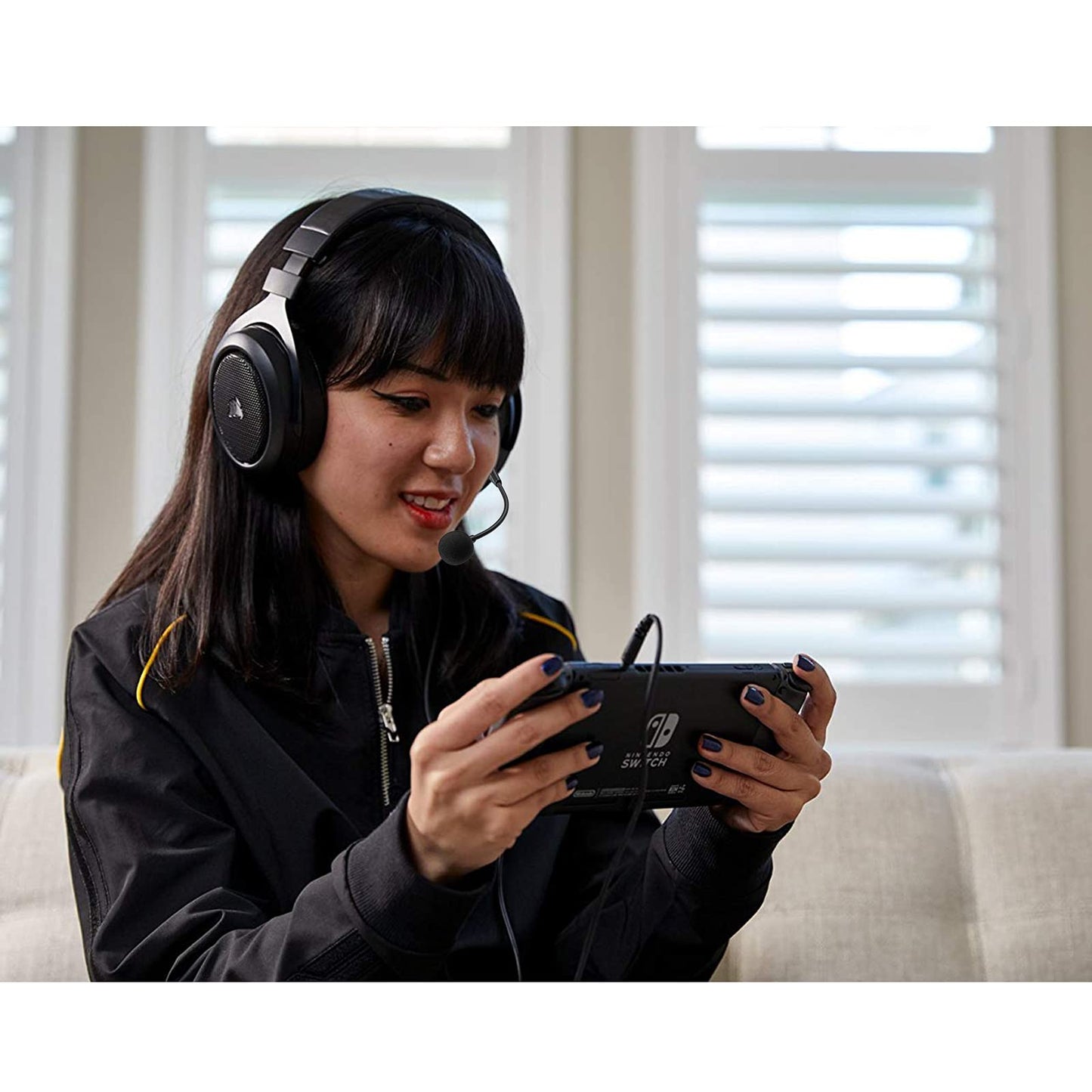 weishan HS60 Pro Mic Replacement for Corsair HS50, HS60, HS70 Gaming Headset Detachable Microphone Gaming Headset on PS5, PS4, PC, Xbox, Noise