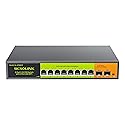 2.5Gb PoE+ Switch 10-Port Unmanaged with 8*2.5G Base-T PoE+ Ports, 2*10G SFP+ , IEEE802.3af/at , 80Gbps Switching Capacity, Metal, 2.5Gbe PoE Switch