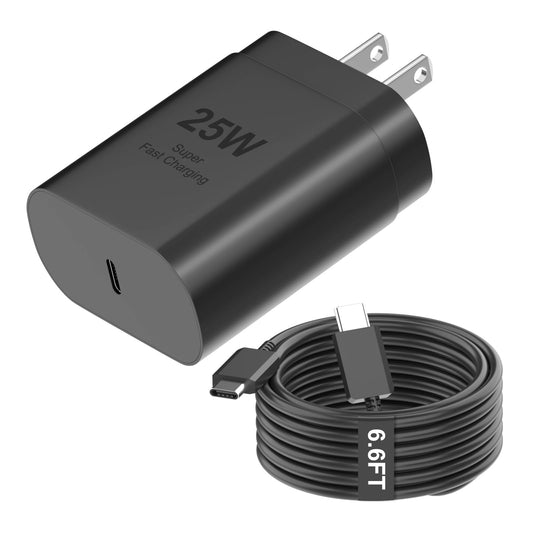 Samsung USB-C Super Fast Charging Wall Charger-25W PD Charger Adapter with Type-C Cable(6.6ft) for Samsung Galaxy S26/S26 Ultra/S25/S25 Ultra/S24/S24