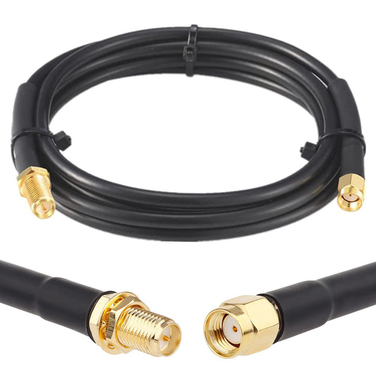RP-SMA Male to RP-SMA Female Cable 6ft, XRDS -RF Low Loss RG58 RP-SMA Cable WiFi Antenna Extension Coax Cable for WiFi LAN Router Wireless Network