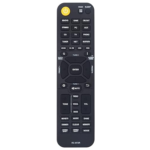 NTQinParts Replacement Remote Control Controller for Onkyo TX-RZ50 9.2-Channel HDMI 2.1 8K THX Home Theater AV Receiver