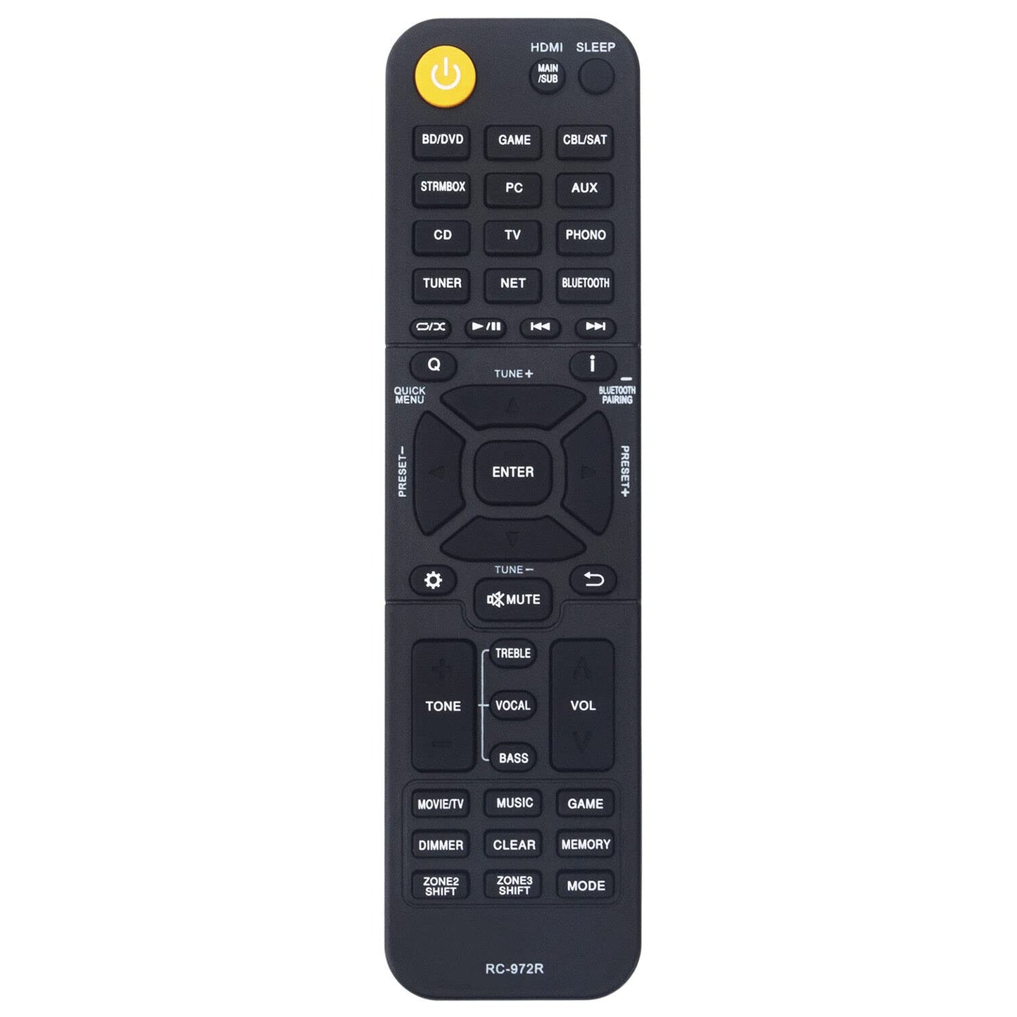 NTQinParts Replacement Remote Control Controller for Onkyo TX-RZ50 9.2-Channel HDMI 2.1 8K THX Home Theater AV Receiver
