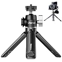 ULANZI Mini Camera Tripod with 360° Ball Head & Cold Shoe, Extendable Small Selfie Stick Tabletop Tripod Stand Handle Grip for Camera iPhone 11 Canon
