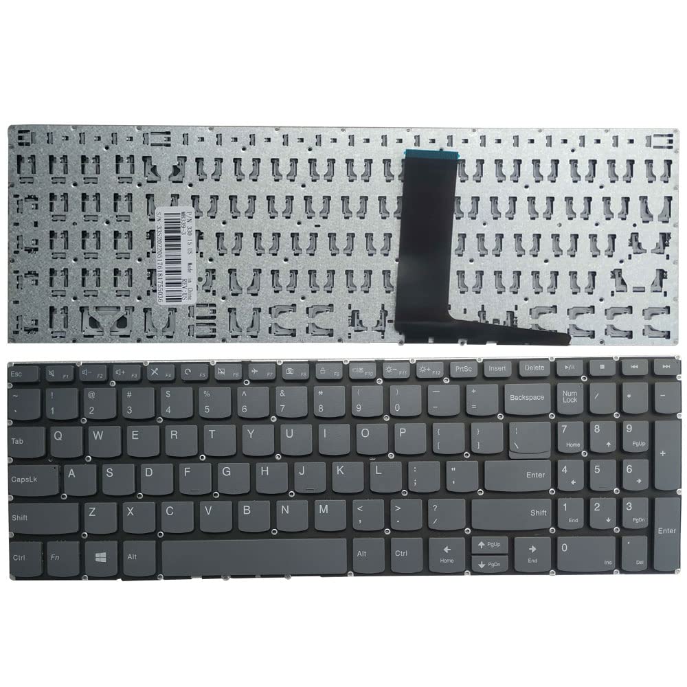 Laptop Keyboard Compatible for Lenovo IdeaPad V330-15IKB V330-15ISK V130-15IGM V130-15IKB US Layout No Backlit