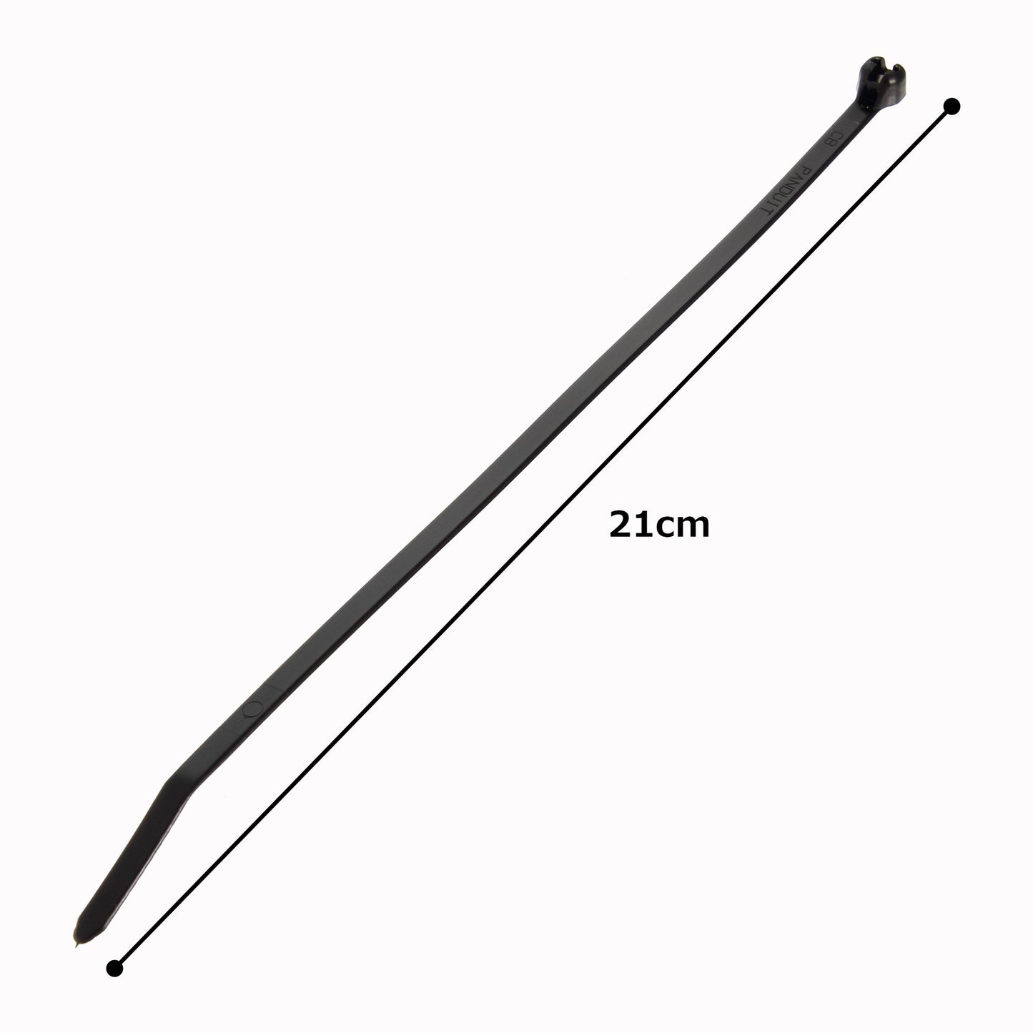 Panduit BT1M-C0 Dome-Top Barb Ty Cable Tie, Weather Resistant Nylon 6.6, Miniature Cross Section, Curved Tip, 18lbs Min Tensile Strength, .90" Max