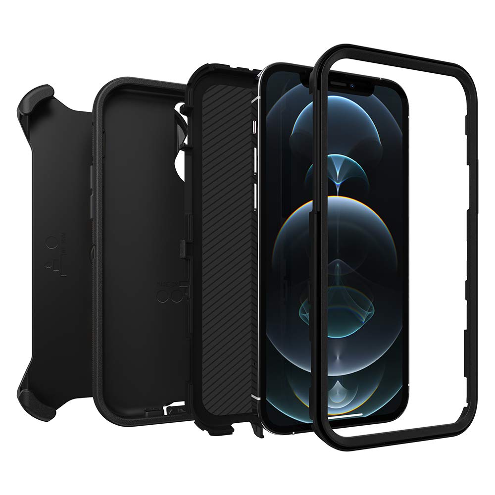 OtterBox iPhone 12 & iPhone 12 Pro Defender Series Series Case - Realtree Edge (Black/Realtree Edge Graphic), Rugged & Durable, with Port Protection