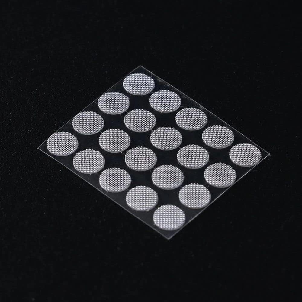 20Pcs Silver Earbud Filter Set - 4mm Protective Mesh for in-Ear Headphones | Durable Dustproof Earphone Accessories with Easy-Replacement Design