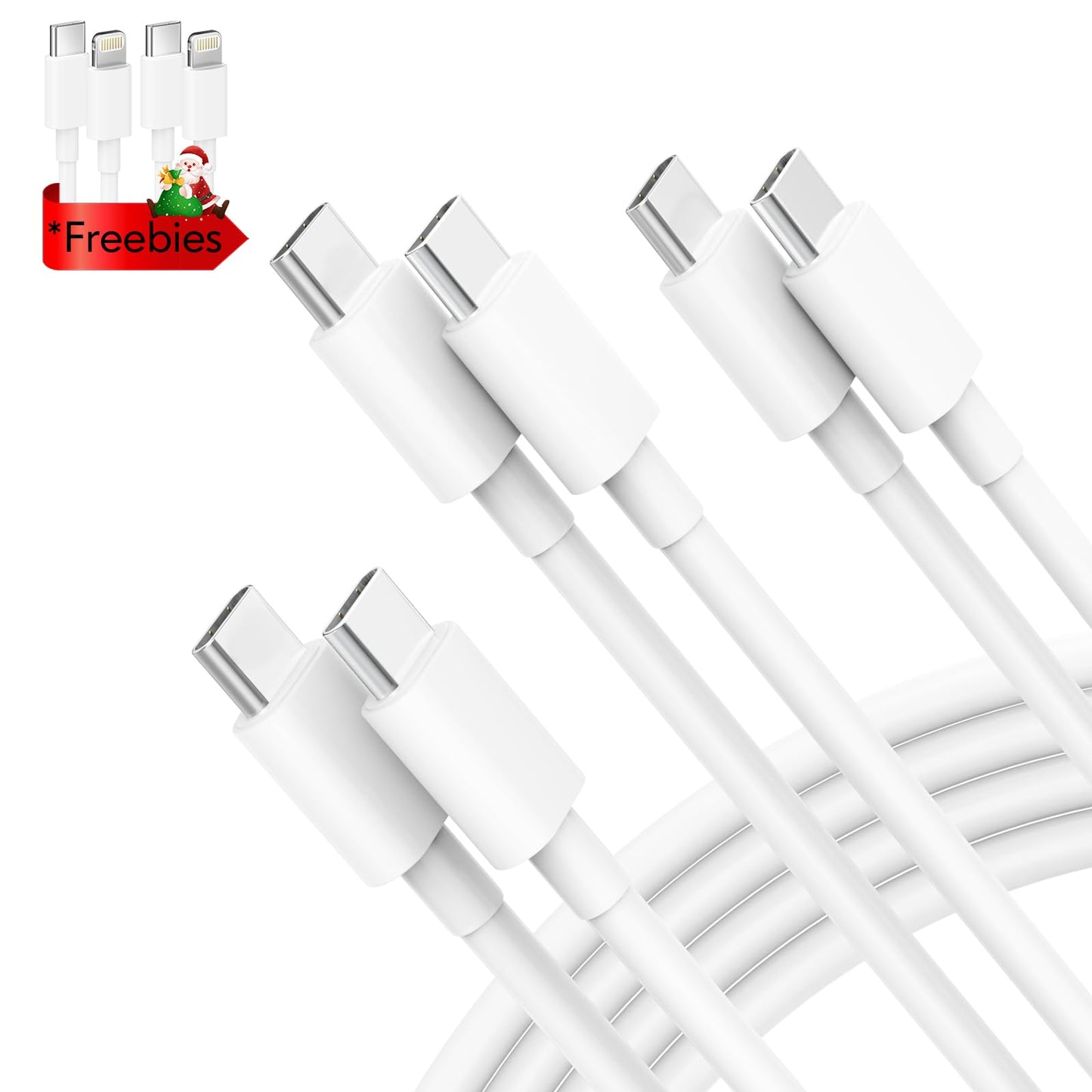 USB C to USB C Cable, 3-Pack 6FT, 60W Fast Charging Power Delivery for iPhone 17/17 Pro/17 Air/17 Pro Max, iPad mini 6/Pro 2021, MacBook Pro 2020