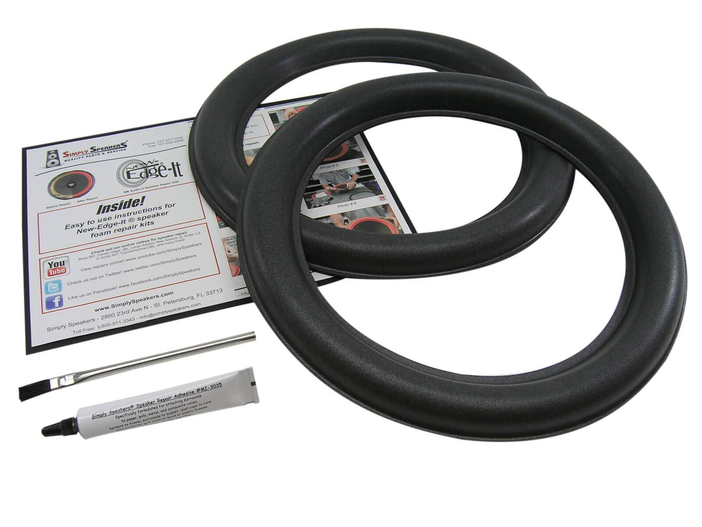 JL Audio 13.5 Inch 13W6 Foam Speaker Repair Kit, 13W6v2-D4, FSK-13JLW6 (Pair)