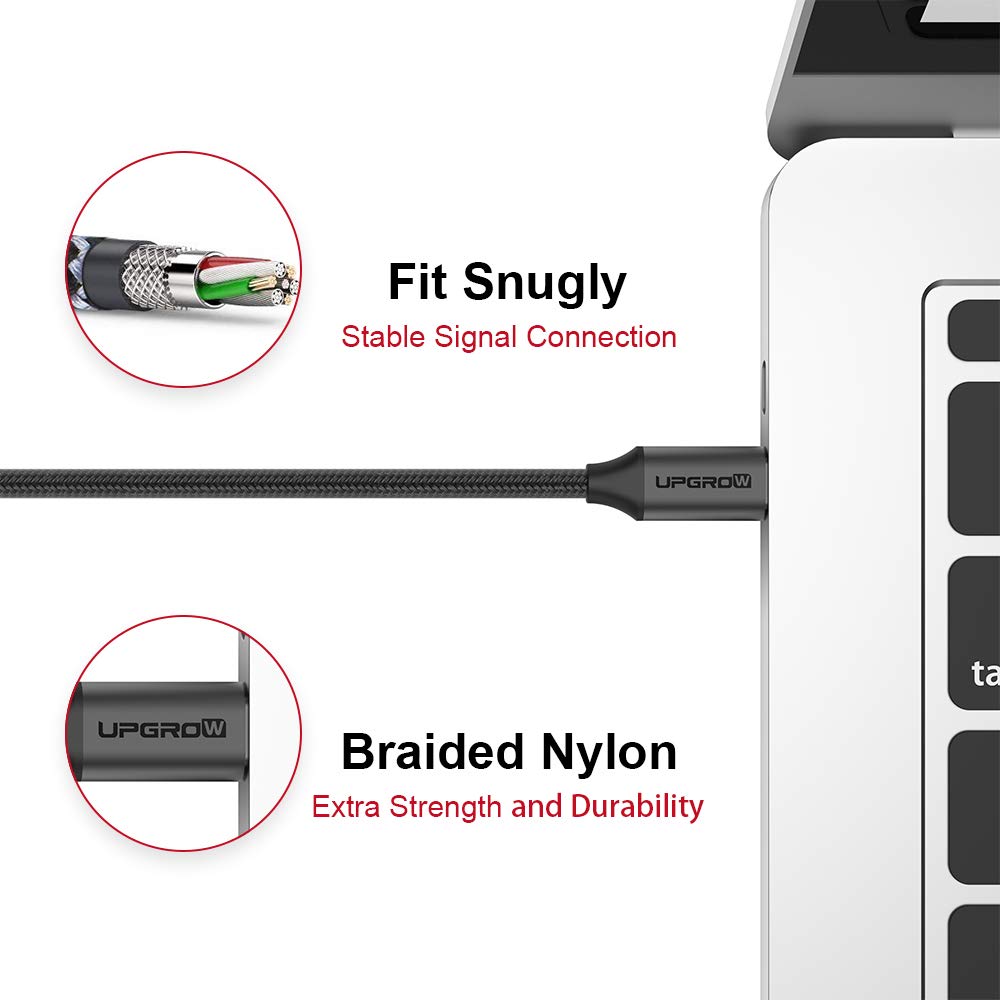 Upgrow USB C to DisplayPort Cable 4K@60Hz 6FT for Home Office USB C to DP Cable Compatible with MacBook Pro/Air, iPad Pro with USB-C Port