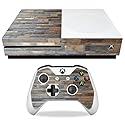 MightySkins Skin Compatible with Microsoft Xbox One S - Gray Wood | Protective, Durable, and Unique Vinyl Decal wrap Cover | Easy to Apply, Remove
