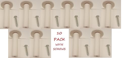 iecables White Plastic Wire Distribution Spool/Cross Connect Mushrooms with Screw (10 Pack)