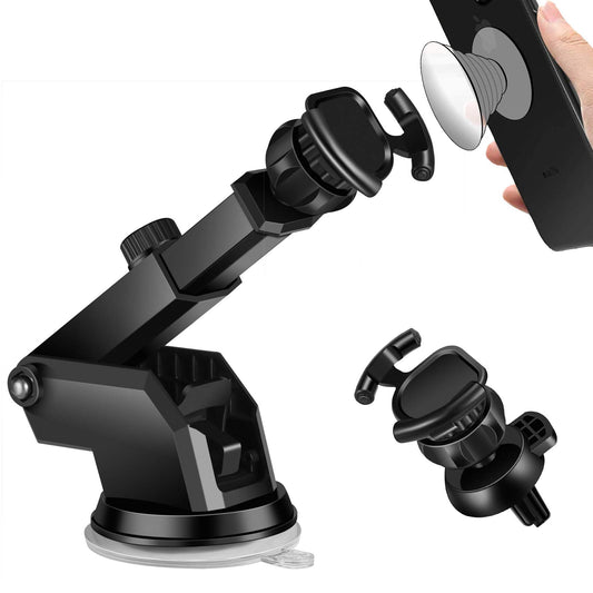 ZANEDY Car Mount Air Vent Cell Phone Holder Pop Cup Suction Car Mount for Collapsible Grip/Socket Mount Dashboard Desk Wall Bracket for GPS Navigation