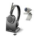 Plantronics Poly - Studio P5 Webcam with Voyager 4220 UC Headset Kit Polycom - 1080p HD Professional Video Conferencing Camera & Stereo Bluetooth