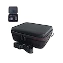Ruhaya Hard Shell Camera Case Compatible with Canon/Sony camera, EVA Material, Adjustable Shoulder Strap, Zipper Closure, Black, with Elastic Dividers