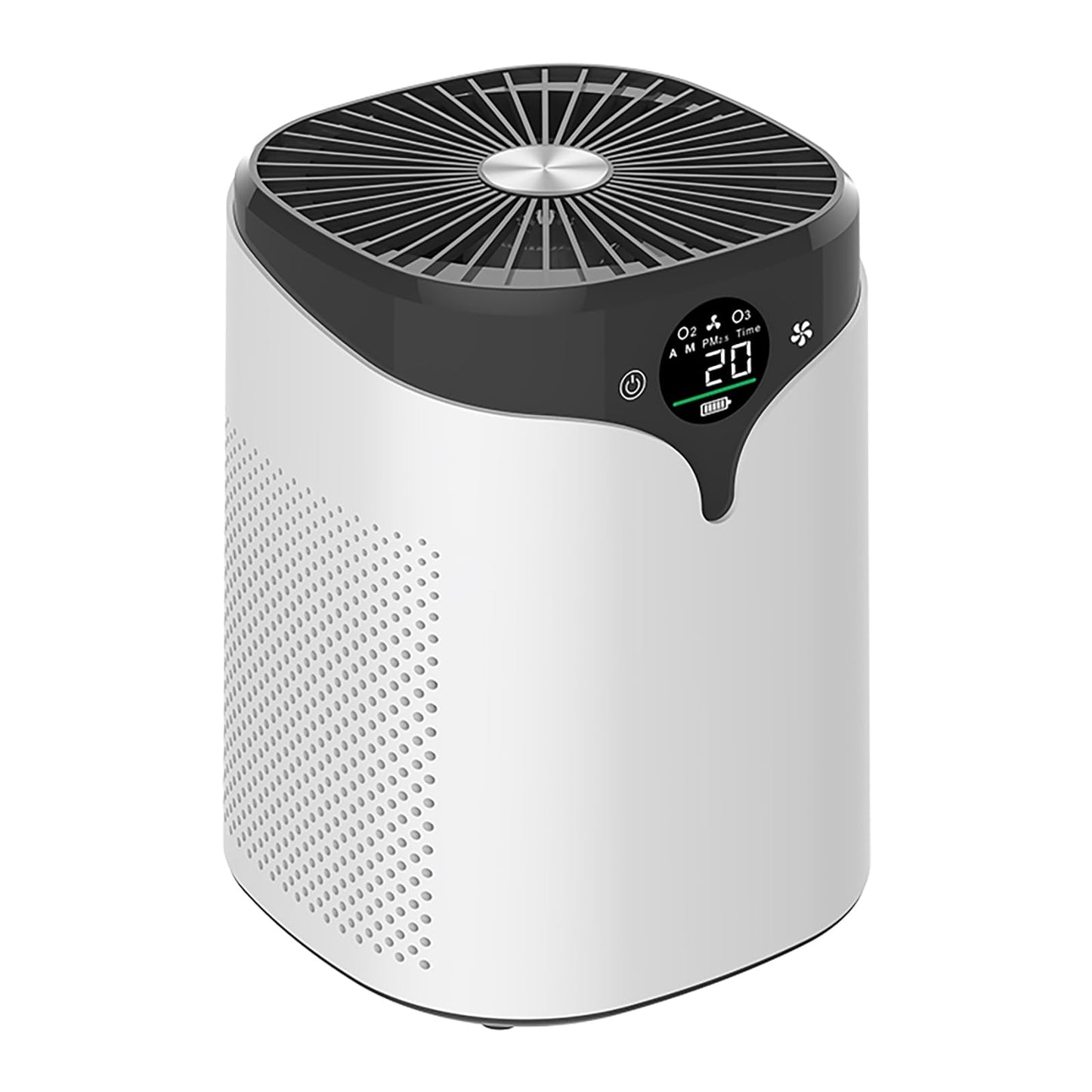 SAUNA DOCTOR White Air Purifier for Home, 6.69×6.69×8.76 Inches - Triple Filtration, 360° Airflow, Quiet, for Large Room & Smoke Removal