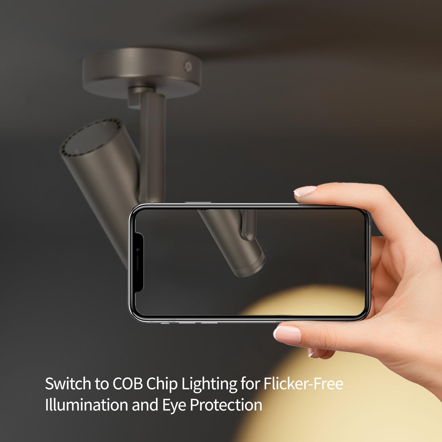 lovuphoria Dimmable Zoomable Spot Lights Indoor Spotlight, 12W Adjustable Angle Ceiling Spotlights for Wall Art Corridor Living Room, Accent Lighting