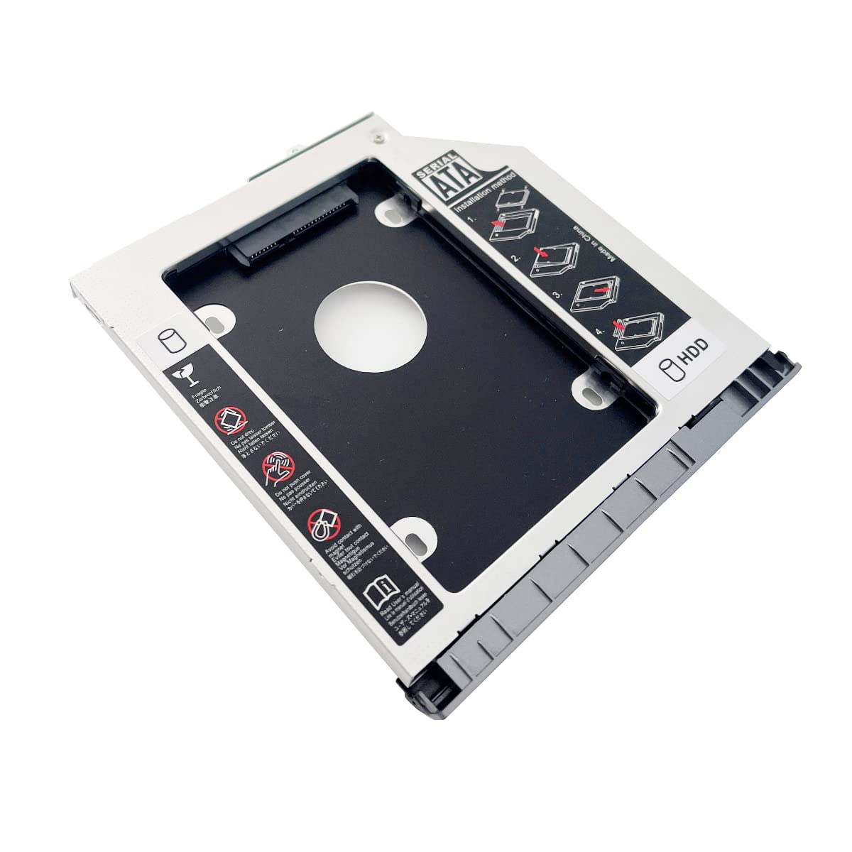 2nd HDD SSD Hard Drive Optical Frame Caddy Tray for HP ProBook 650 645 640 G1 with Bezel Front Panel Mounting Bracket