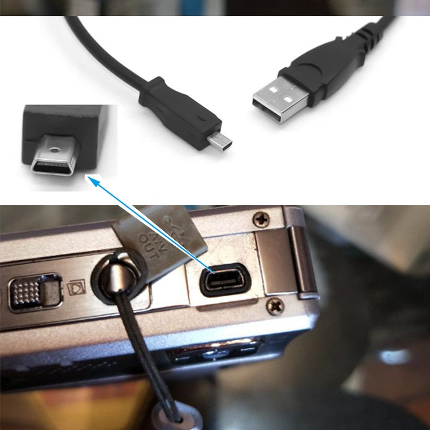 Replacement USB Camera Data Charger Charging Cable Cord Wire Compatible for Kodak C140 C180 C190 C310 C315 C330 C340 C350 C360 C433 C503 C513 V1003