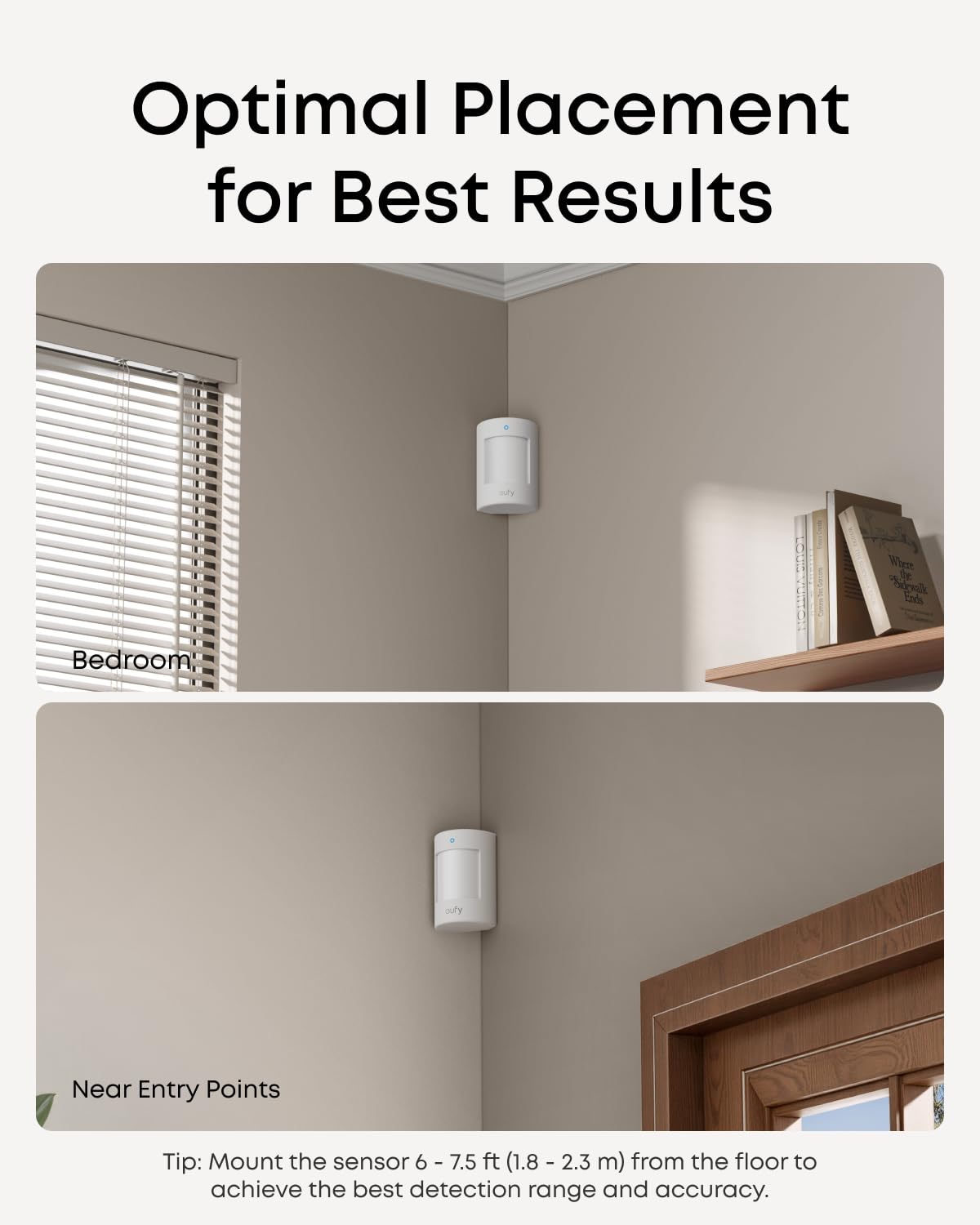 eufy Motion Sensor E20, Pet-Friendly Detection to Reduce False Alarms, Extended 5-Year Battery Life, Easy and Versatile Installation, Requires