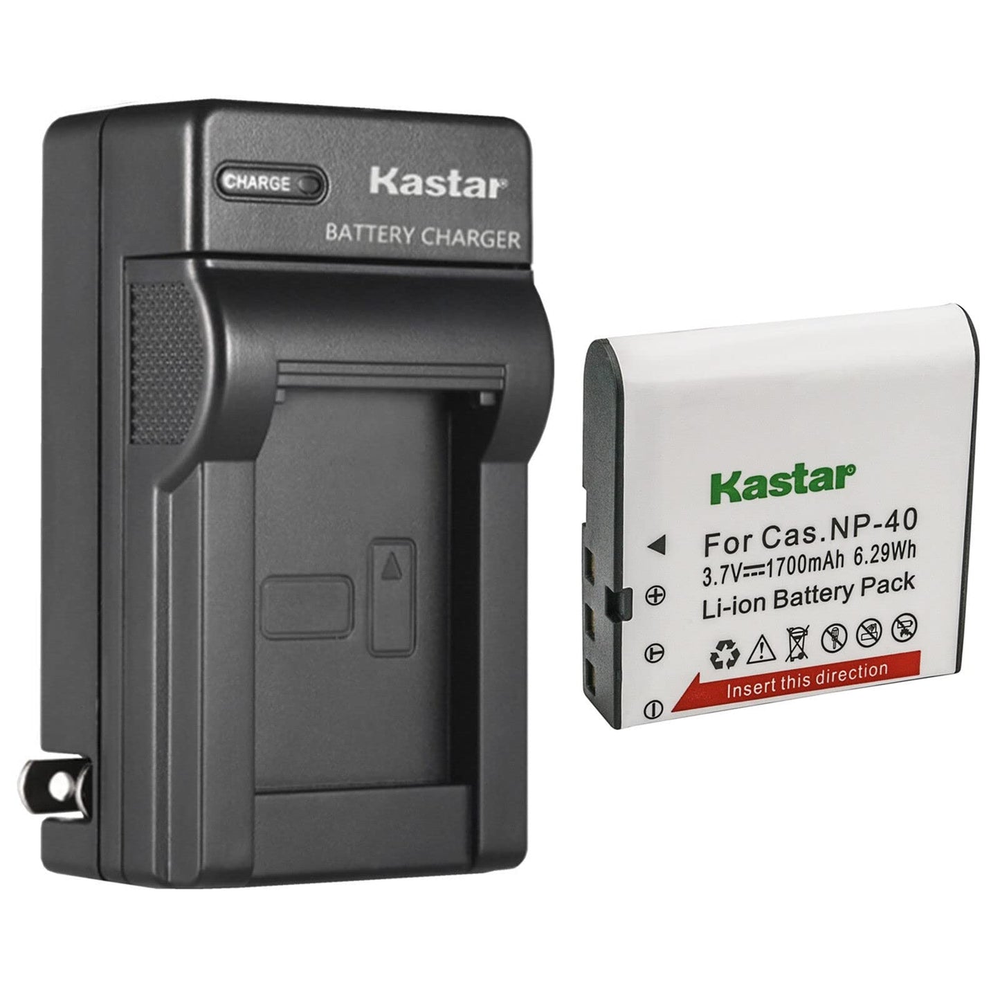 Kastar 1-Pack NP-40 Battery and AC Wall Charger Replacement for Minolta MN4K100Z 4K Ultra HD, Minolta MN4K30NV 4K Ultra HD / 30 MP, Minolta MN100HDZ
