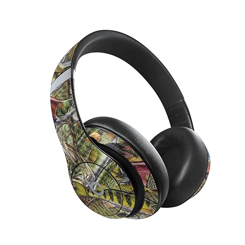 MightySkins Carbon Fiber Skin Compatible with Beats Studio Pro - Fish Puzzle | Protective, Durable Textured Carbon Fiber Finish | Easy to Apply