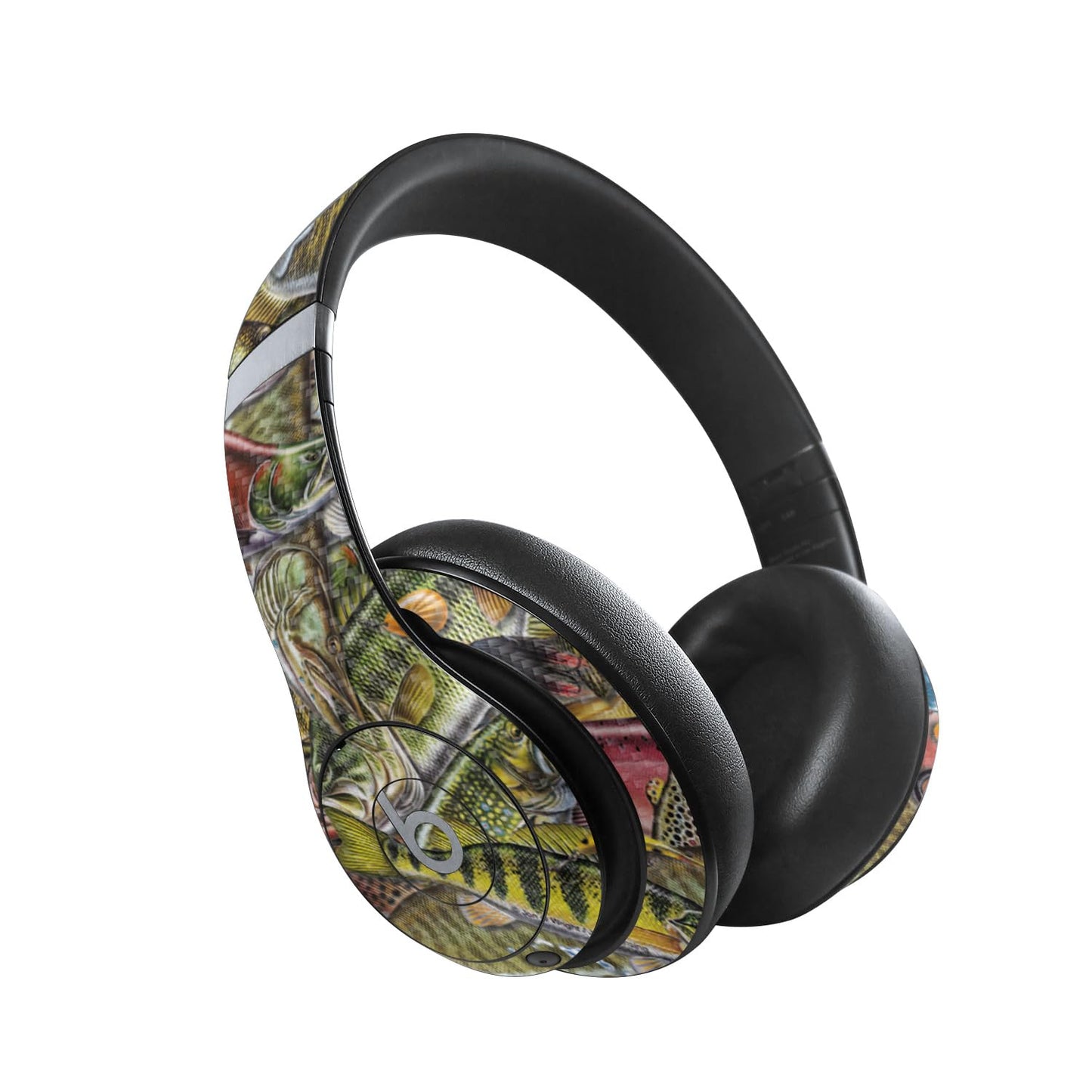 MightySkins Carbon Fiber Skin Compatible with Beats Studio Pro - Fish Puzzle | Protective, Durable Textured Carbon Fiber Finish | Easy to Apply
