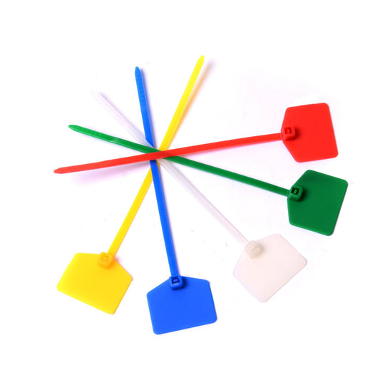 Marker Nylon Cable Ties Cable Wire Tags Security Zip Ties - Assorted Colors (200)
