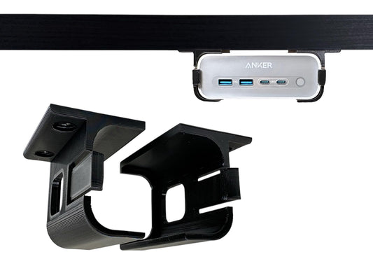 Iron Prints Desk Mount Kit for Anker 525 Charger - Under Desk Mount Brackets with Reversible Clips - Secure Mounting Accessories