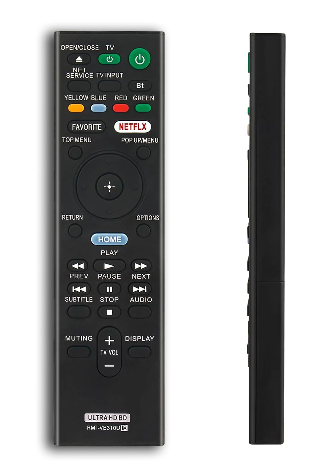 Replacement Remote Control for Sony Blu-ray DVD Player UBPX1000ES UBPX800 UBP-X800M2 UBPX800M2 UBP-X800 UBP-X1100ES UBP-UX80 UBP-X1000ES UBPUX80