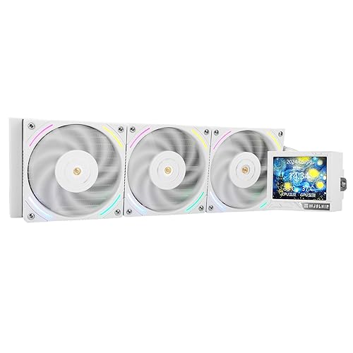 Thermalrlght Mjolnir Vision 360 ARGB White CPU Water Cooler,3 PWM Fans Water Cooling System with 2000PRM,for AM4/AM5&Intel LGA1851/1700, Magnetic