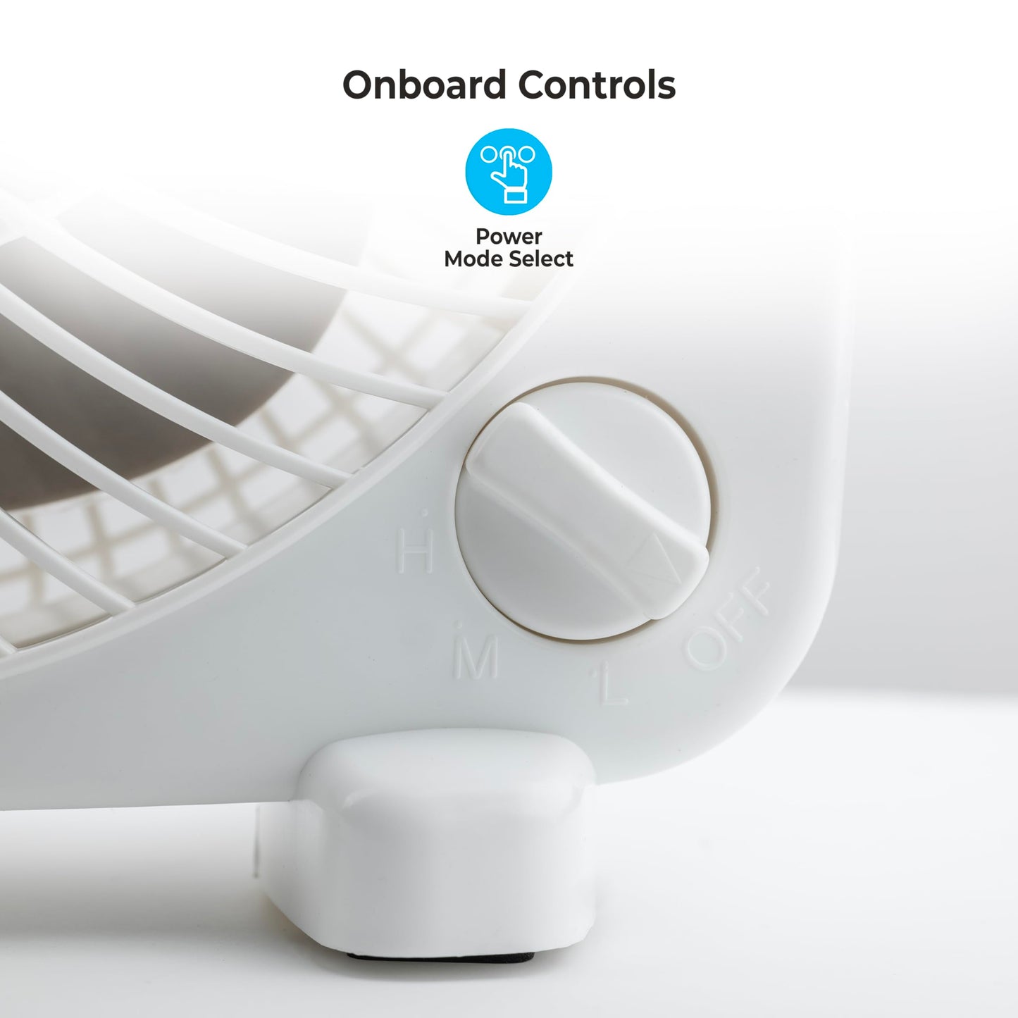 Comfort Zone Box Fan, 9 inch Portable Desk fan, Quiet 3 Speed Mini Fan for Bedroom, Electric Bedside Table Fan, White