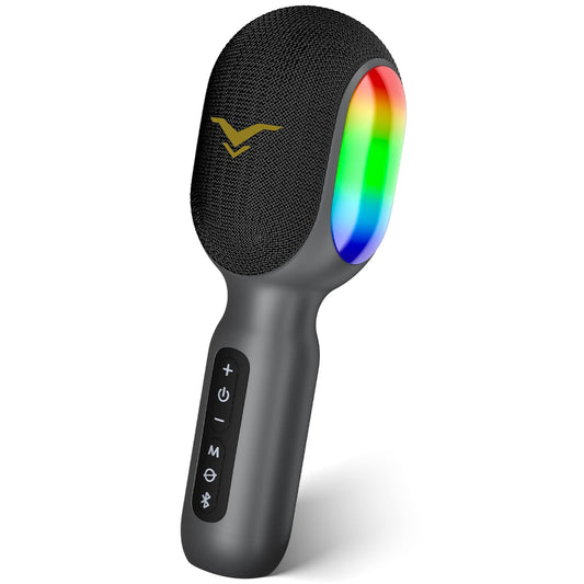 Wireless Bluetooth Karaoke Microphone, 5-in-1 Portable Handheld Mic Speaker with Dynamic RGB Lights, Mini Karaoke Machine for Car Travel Home Party