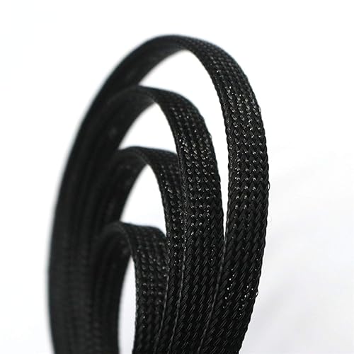 30ft PET Expandable Sleeving Wire Cable Sleeve (1/4", Black)